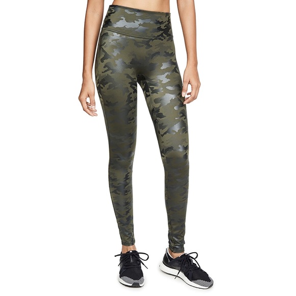 Spanx Faux Leather Green Camo Leggings - Picture 5 of 8